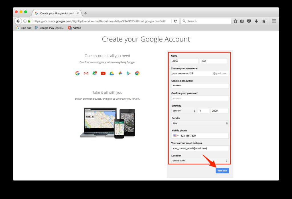 Set Up Gmail Account